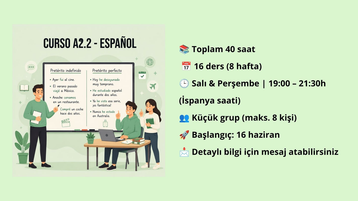 Curso A2.2 (junio - tardes)